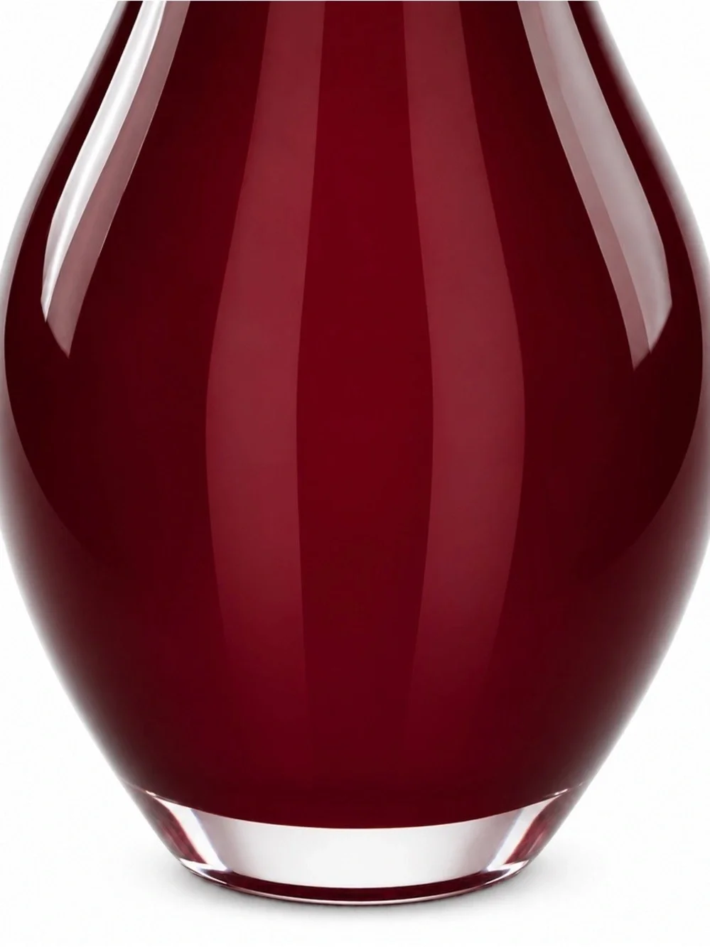 Plum Art Glass Bud Vase 12.5” Tall Thick Handcrafted Look